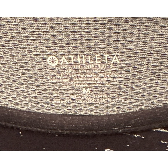Athleta Running Long Sleeve w/Thumb Holes Black w/White Flecking Med Excellent - Picture 3 of 3